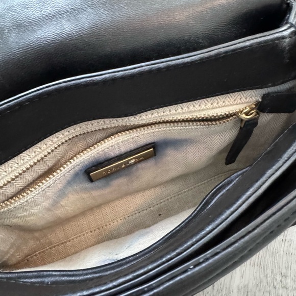 Tory Burch Kira Quilted Chevron Black Leather Purse Handbag READ - Picture 9 of 12